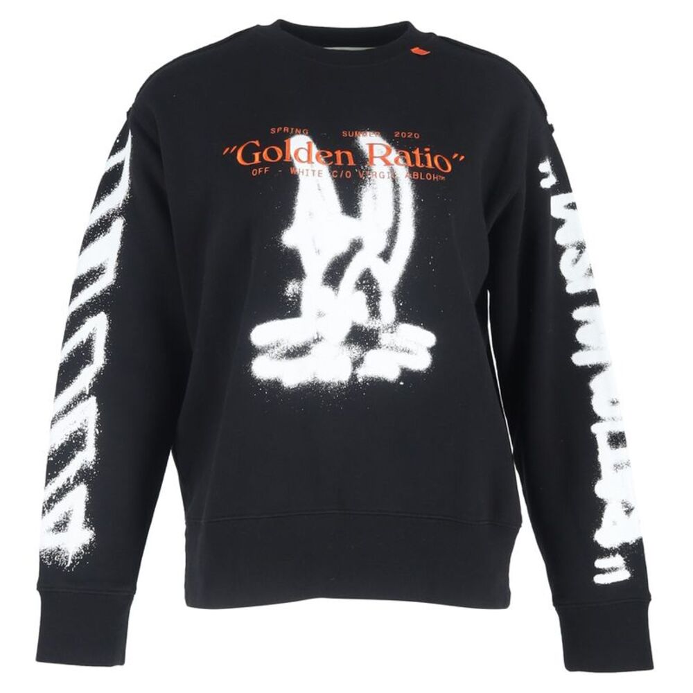 Off-White Diag Cartoon Long Sleeve T-shirt in Black Cotton